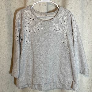 Loft Gray Pullover Sweater